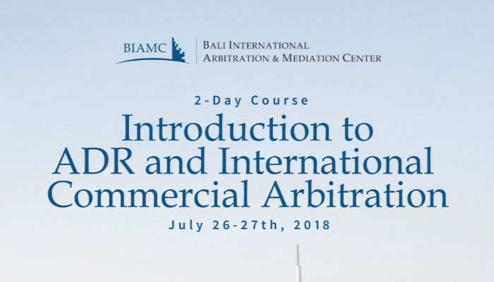 Introductory Course in ADR and International Abitration